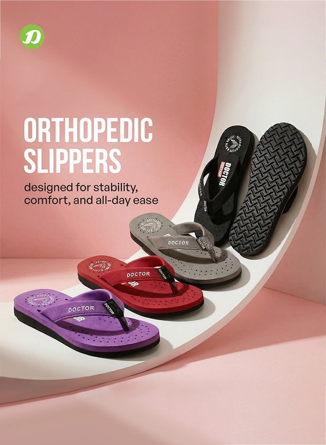 DOCTOR EXTRA SOFT Comfort Flip Flops for Women | Soft Cushion Comfortable Daily Wear Anti Slip Lightweight Slippers | Doctor Extra Soft D-16 - Image 5